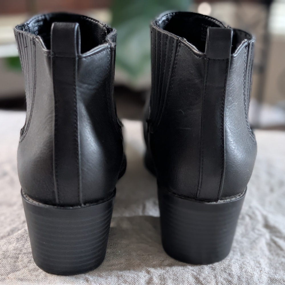 Black Embroidered Ankle Boots - Picture 5 of 11